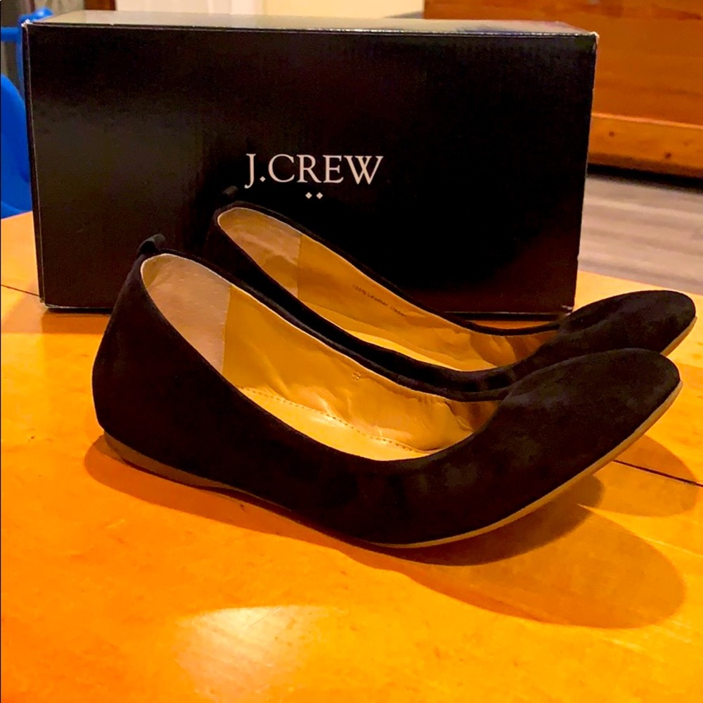 J. Crew Factory Anya Suede Ballet Flats 8 1/2